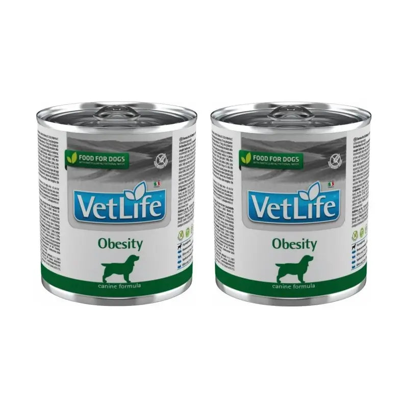 Farmina Vet Natural Diet Dog Obesity 6X300Gr, Comida Húmeda Para Perros, Pack De 2