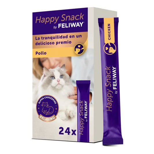 Feliway Happy Snack Sabor Pollo, 24 sobres