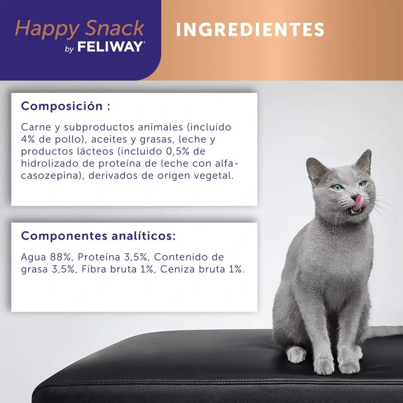 Feliway Happy Snack Sabor Pollo, 24 sobres