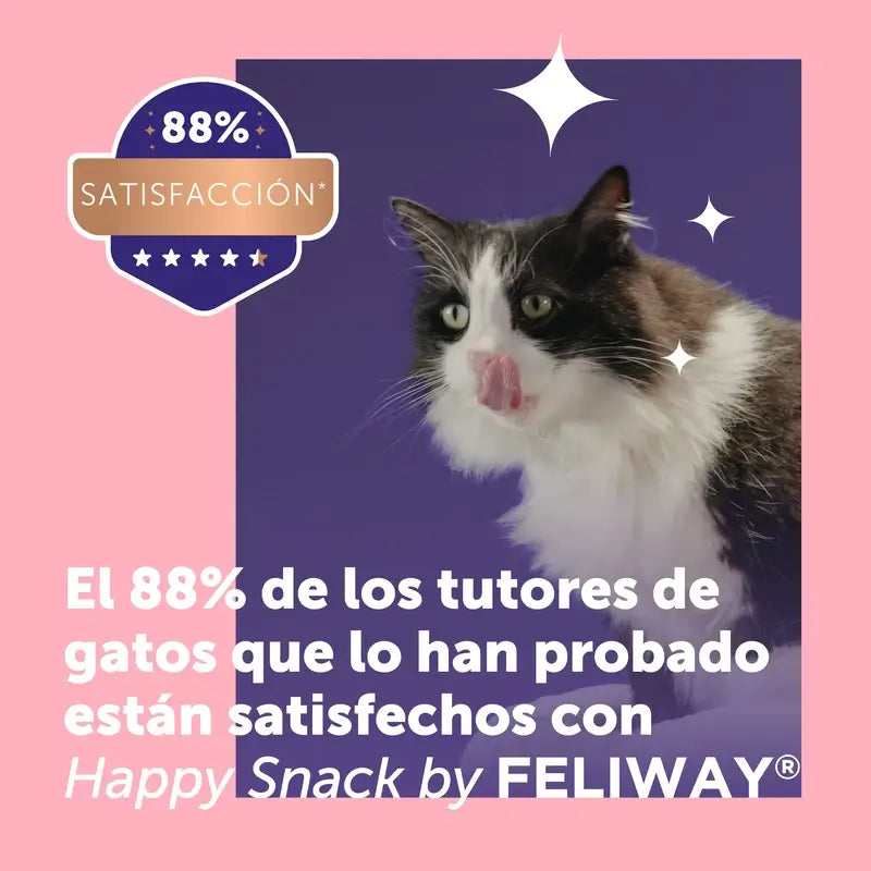 Feliway Happy Snack Sabor Salmón, 24 sobres
