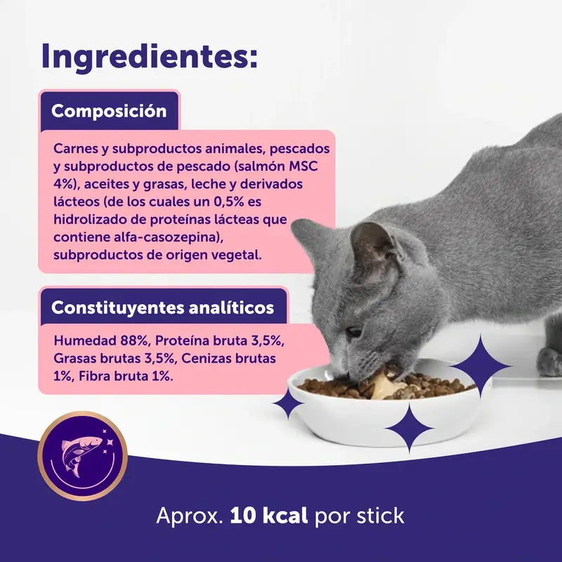 Feliway Happy Snack Sabor Salmón, 24 sobres