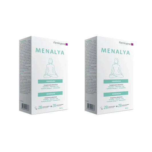 Femilyane Menalya Complemento Alimenticio Menopausia , 28 Cápsulas + 28 Cápsulas, Pack De 2