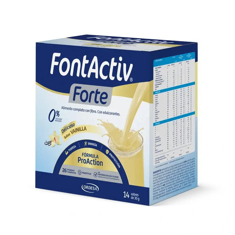 FontActiv Forte Vainila, 14X30 gr