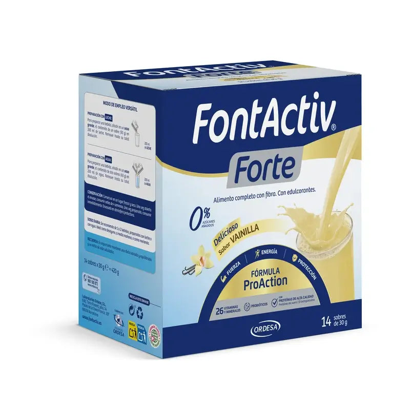 FontActiv Forte Vainila, 14X30 gr