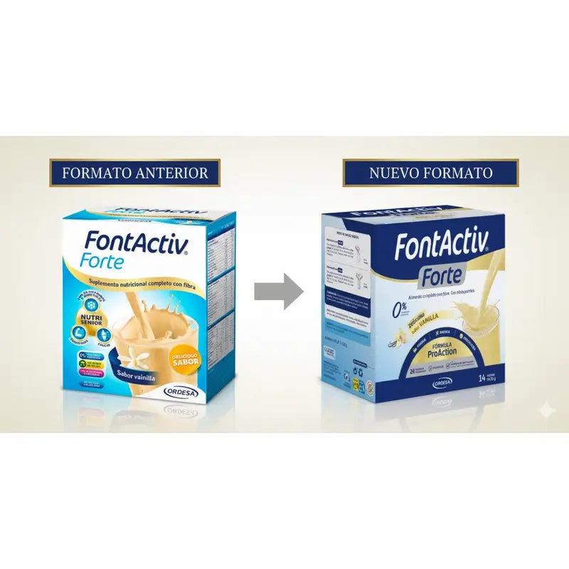 FontActiv Forte Vainila, 14X30 gr