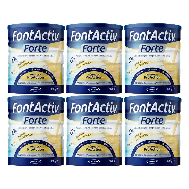Fontactiv Forte ProAction Vainilla, Pack 6 x 800g