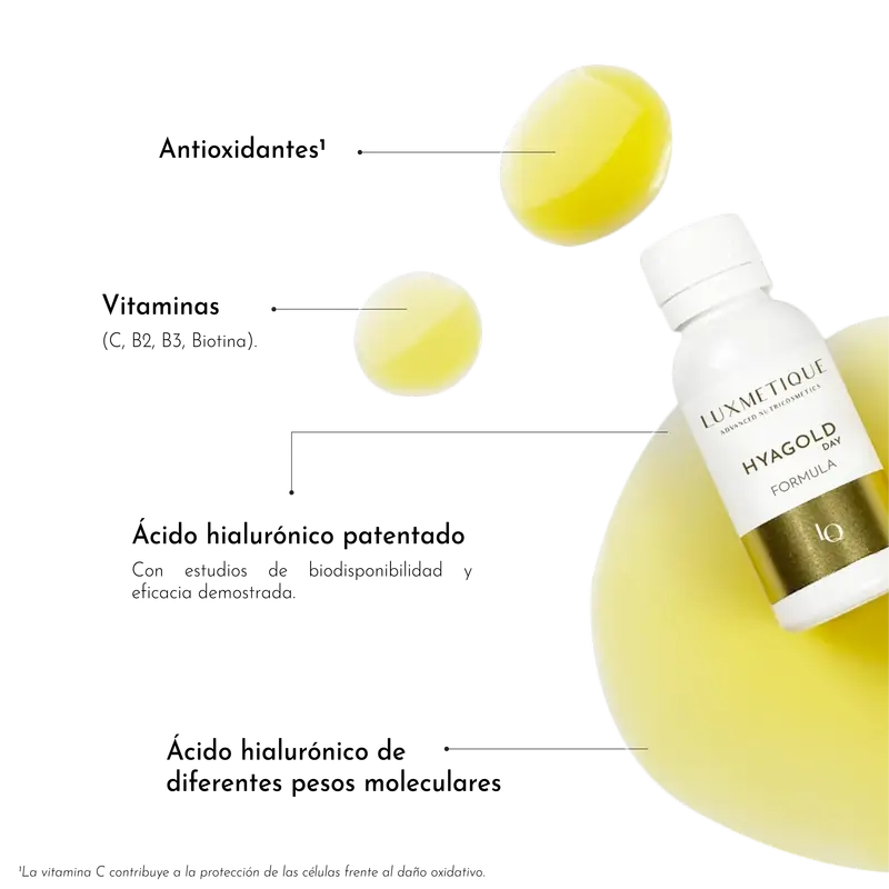 Luxmetique Fórmula Hyalgold, 15 viales x 30 ml