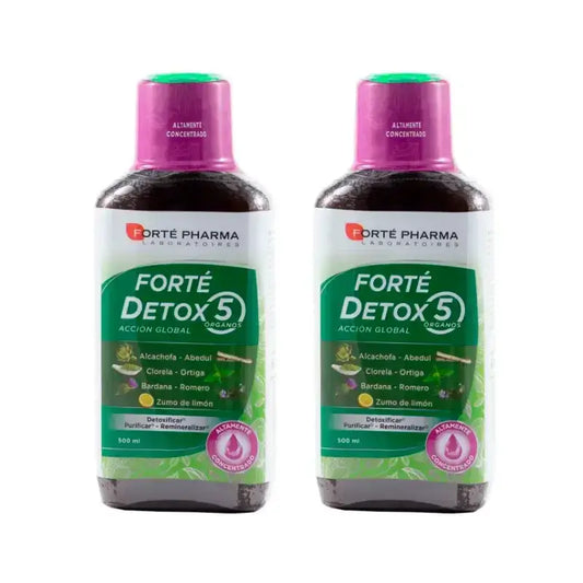 Forté Pharma Duplo Detox 5 Órganos Acción Global 2 x 500 ml