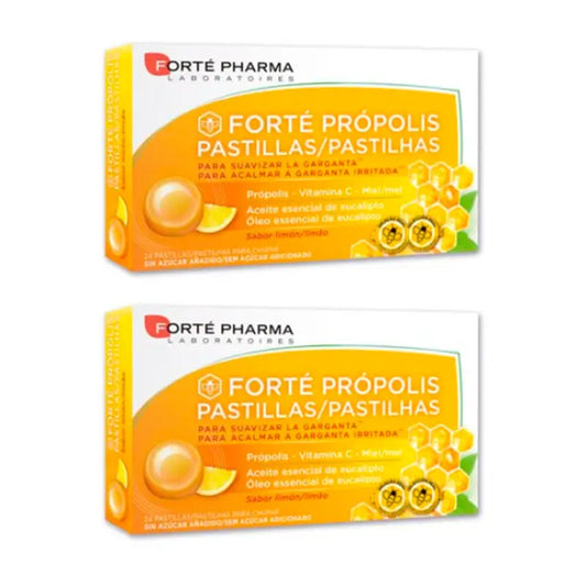 Forté Pharma Duplo Forté Própolis Pastillas Limón, 2 x 24 pastillas