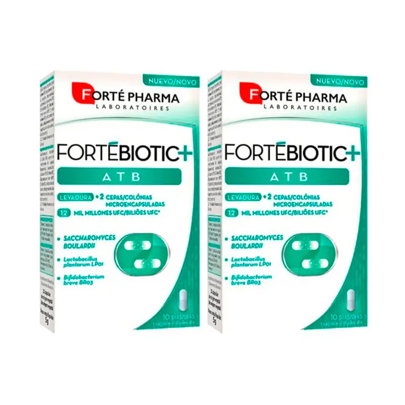 Forté Pharma Duplo Fortébiotic+ Atb, 2 x 10 Capsulas