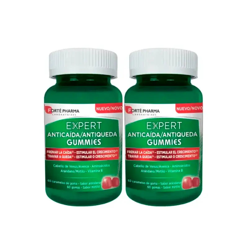 Forté Pharma Expert Anticaida Gummies, Pack 2 x 60 Caramelos