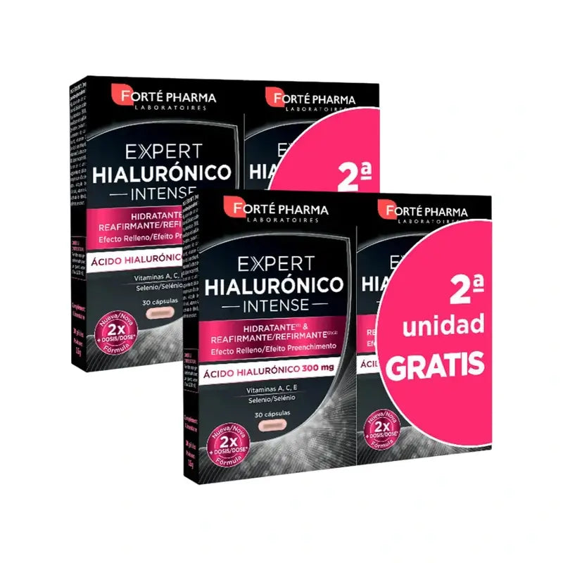 Forté Pharma Pack Expert Hialurónico 30 Cápsulas + 30 Cápsulas Gratis, Pack De 2