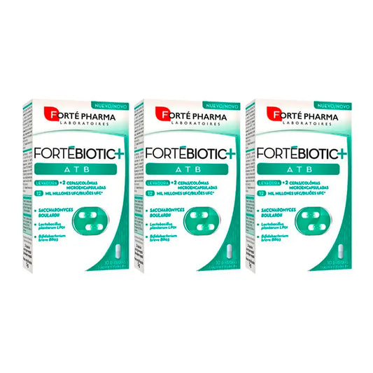 Forté Pharma Triplo Fortébiotic+ Atb, 3 x 10 Capsulas