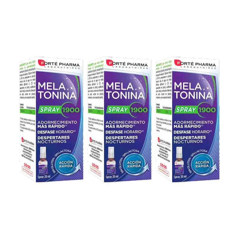 Forté Pharma Triplo Melatonina Spray 1900, 3 x 20ml