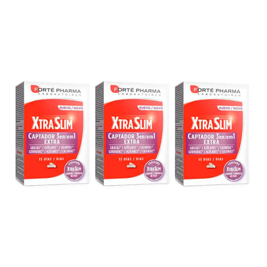 Forté Pharma Triplo Xtraslim Captador 3 En 1, 3 x 60 cápsulas