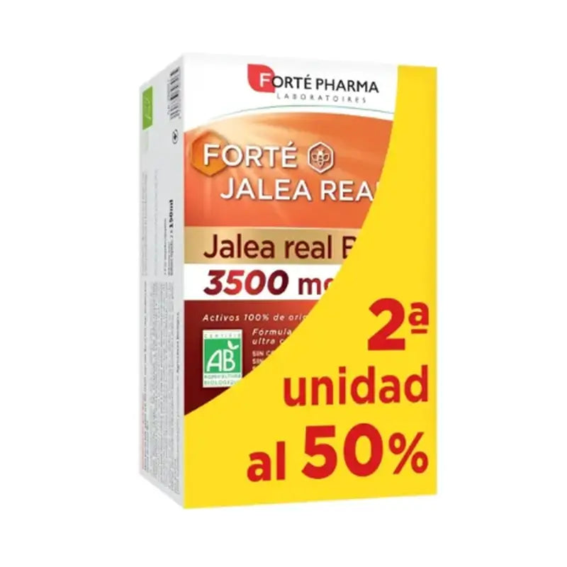 Forté Pharma Vial Forté Jalea Real Bio 3500 Pack (2ª Ud Al 50%) , 20 ml