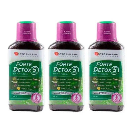 Forté Pharma Triplo Detox 5 Órganos Acción Global 3 x 500 ml