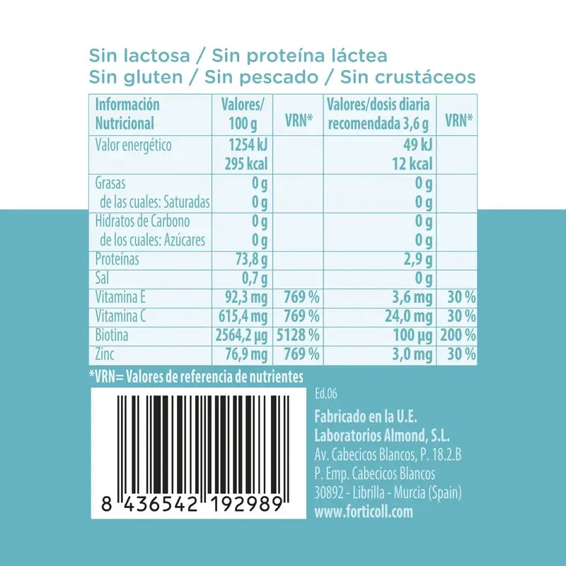 Forticoll Colágeno Bioactivo Piel y Cabello 120 comprimidos