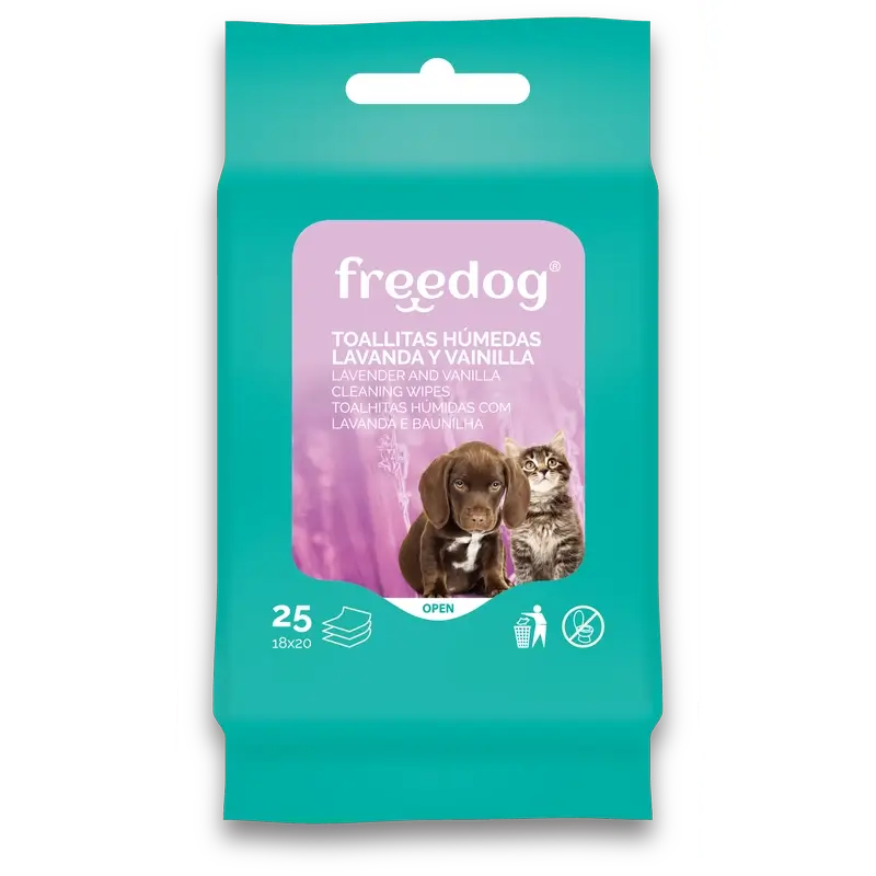 Freedog Toallitas Humedas Lav/Vain Pocket 25 Ud 18X20Cm