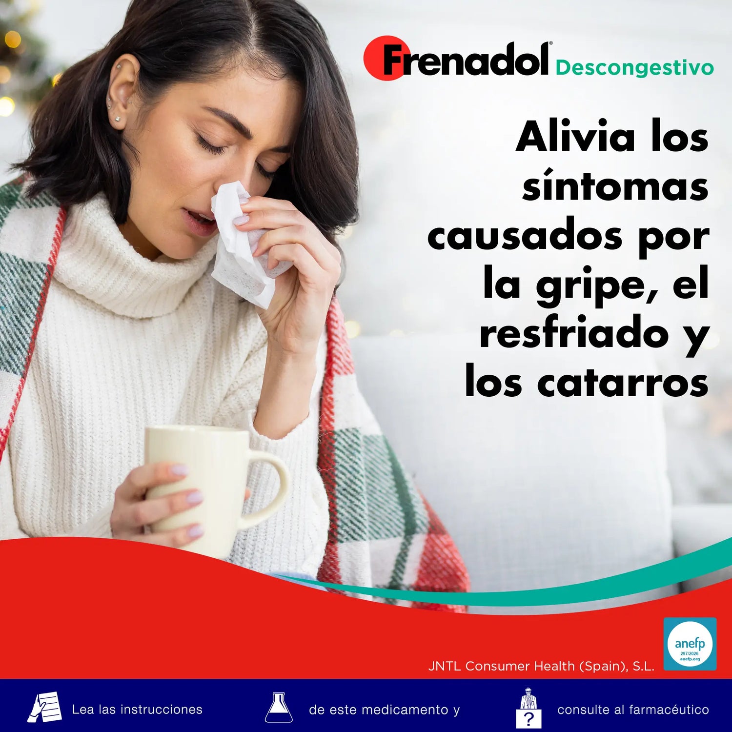 FRENADOL® Descongestivo Antigripal, Vía Oral, 16 cápsulas