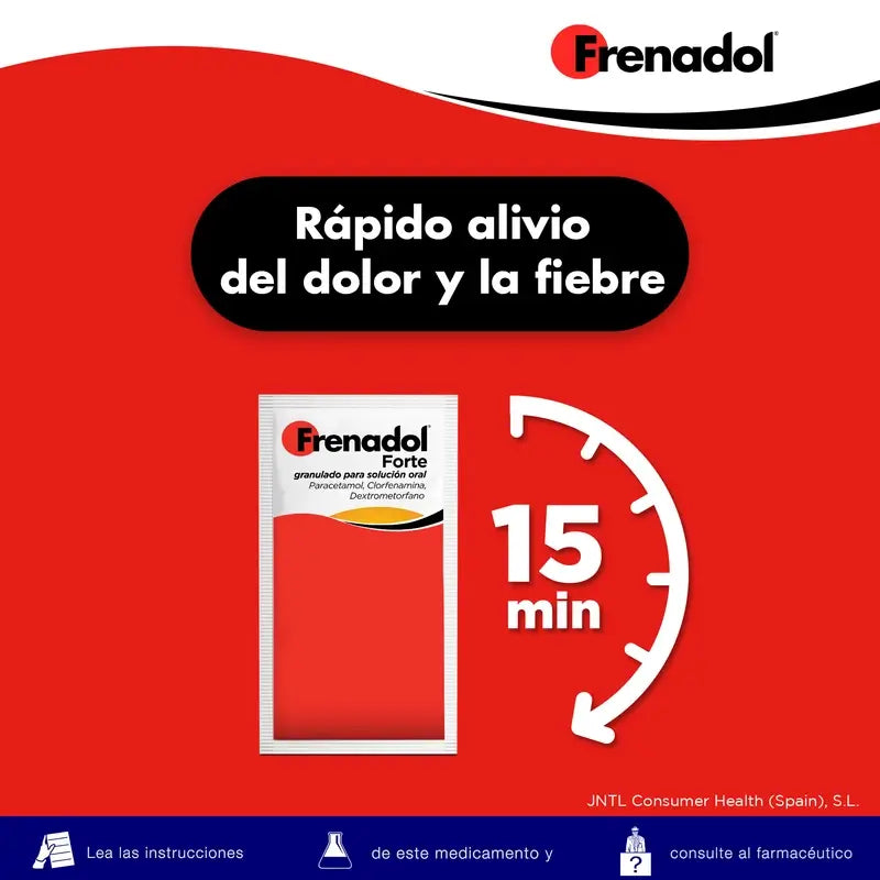FRENADOL® Forte Antigripal, Vía Oral, 10 sobres