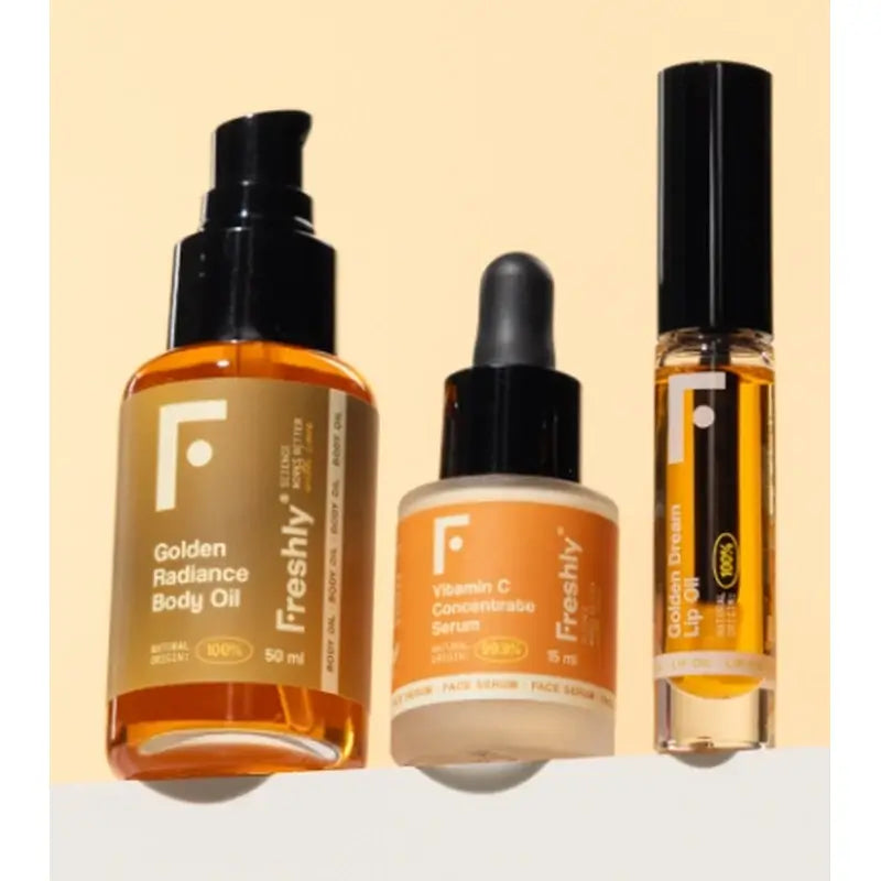 Freshly Cofre Aceite Corporal, Aceite Labial Y Sérum, 3 unidades