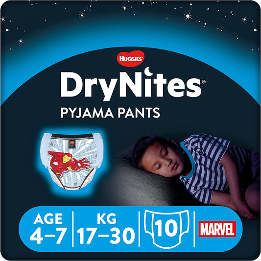 Drynites Edad 4-7 Años (17-30Kg) Niño, 10 Unidades
