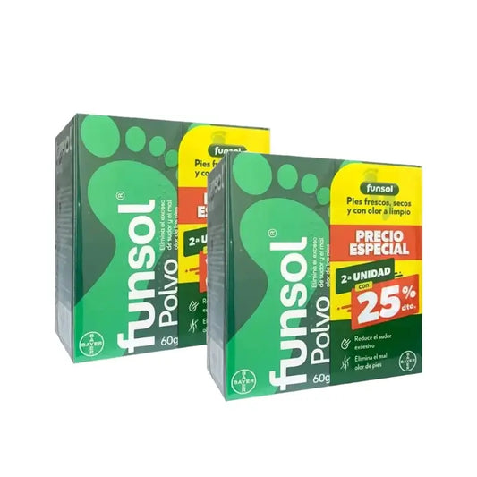 Funsol Polvo 2da Unidad Al 25% Descuento Promo, Pack 2 x 60gr