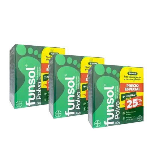 Funsol Polvo 2da Unidad Al 25% Descuento Promo, Pack 3 x 60gr