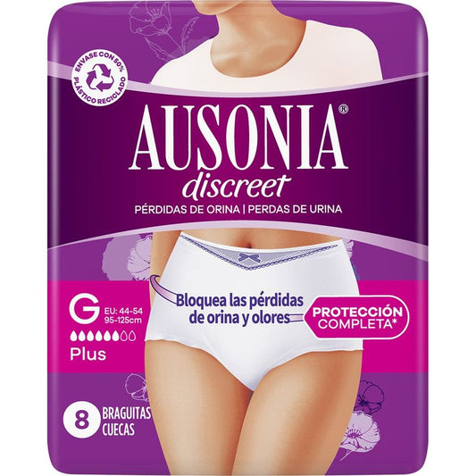 Ausonia Discreet Plus Pants Talla Grande 8 Unidades
