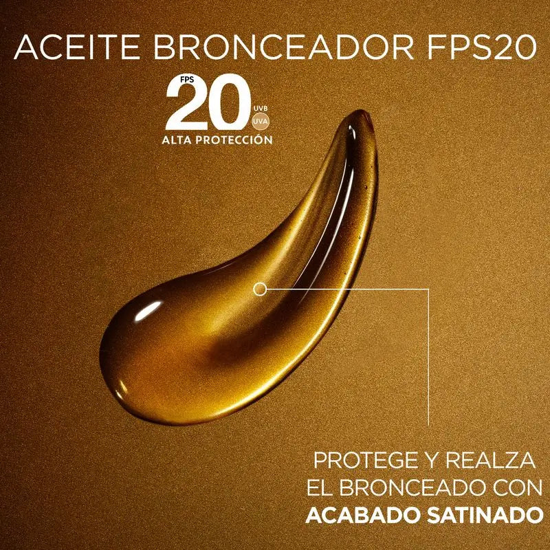 Garnier Delial Aceite Protector Bronceador Spf 20. Bronceado Óptimo, Acabado Satinado, Resistente Al Agua, No Pegajoso 150Ml