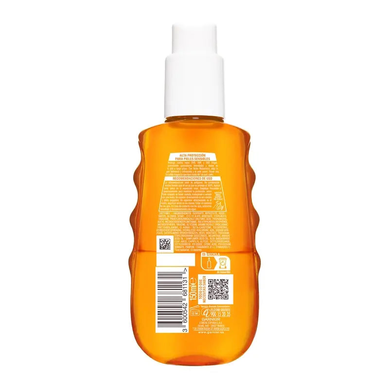Garnier Delial Sensitive Advanced Agua Solar Hidratante Spf 30, 150Ml