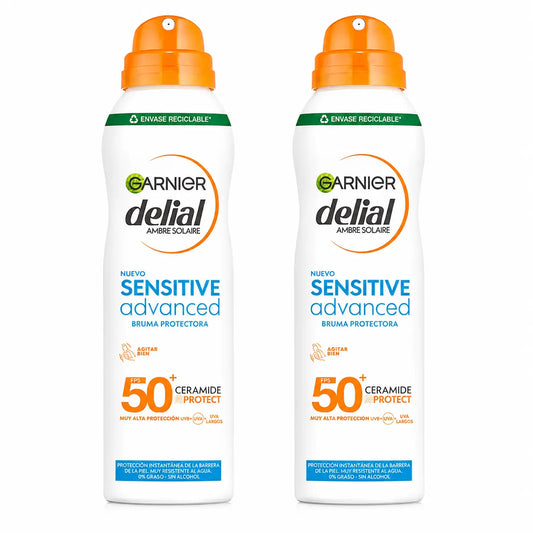 Garnier Delial Sensitive Advanced Ip50+ Bruma Para Pieles Sensibles, Claras E Intolerantes Al Sol. Pediátrico, 150Ml , pack 2