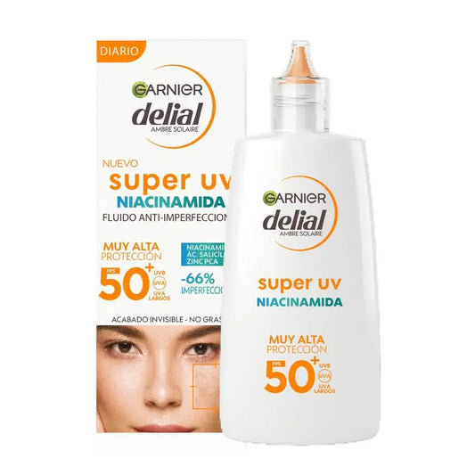 Garnier Delial Super Uv Niacinamida Fps50+ Crema Fluida Diaria Anti-Imperfecciones