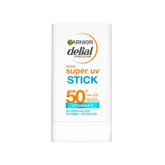 Garnier Delial Super Uv Stick Fps50+ Invisible 8H De Hidratación, 18 gr