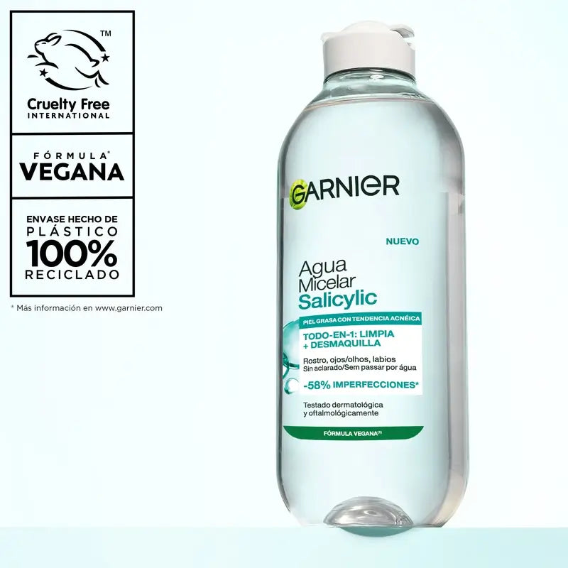 Garnier Face Cleansing Products Agua Micelar Salicylic Anti-Imperfecciones , 400 ml