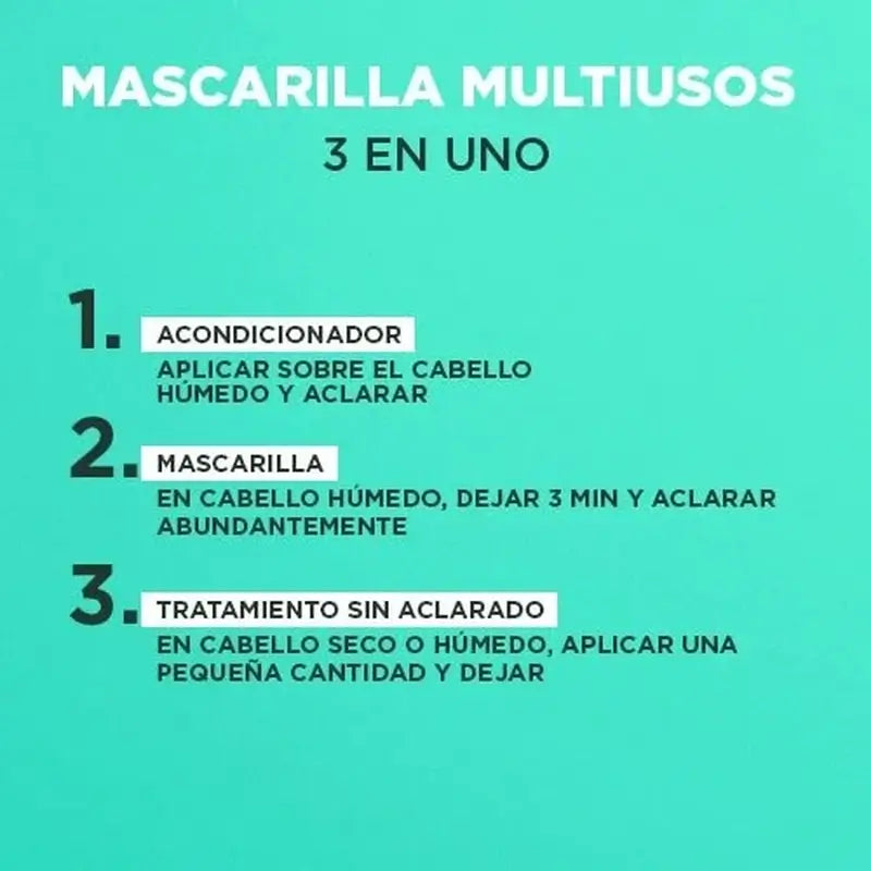 GarnierFructis Hair Food Aloe Vera Mascarilla 3 En 1 Hidratante 400 Ml Para Cabello Deshidratado