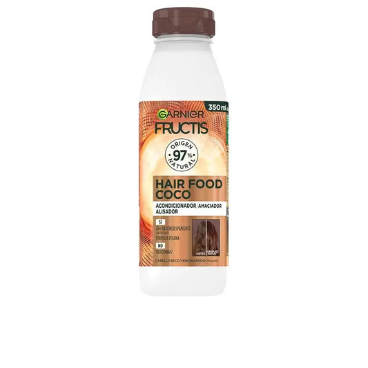 Garnier Fructis Hair Food Coco Acondicionador Alisador 350 Ml Para Cabello Seco Y Encrespado