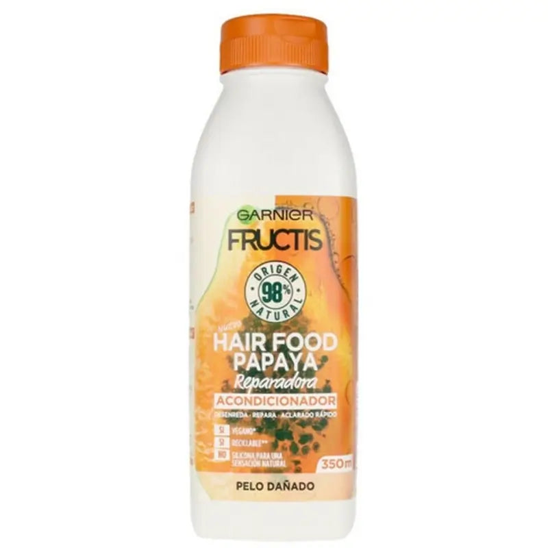 GarnierFructis Hair Food Papaya Acondicionador 350 Ml Para Cabello Dañado