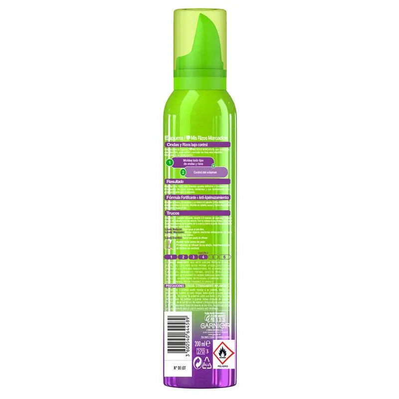 Garnier Fructis Style Espuma Hidra Rizos Marcados 200 Ml
