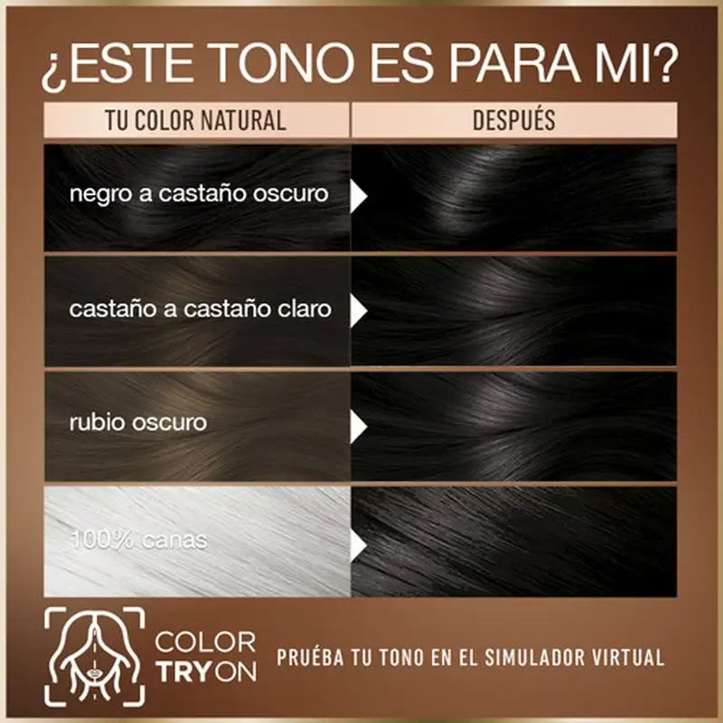 Garnier Good Coloración Permanente Sin Amoniaco, 90% Origen Natural Tono 2.0 Negro Trufa.