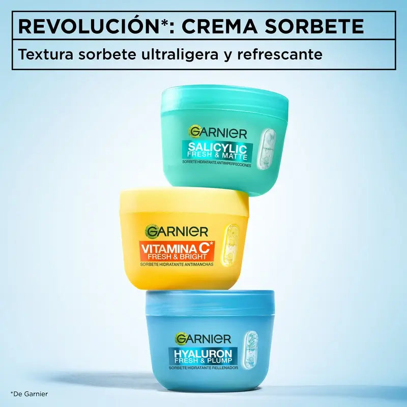 Garnier Hyaluron Fresh & Plump Sorbete Hidratante Rellenador, 85 ml