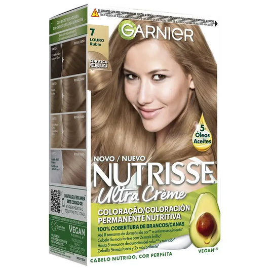 Garnier Nutrisse Coloracion Permanente Rubio Tono 7 , 160 ml