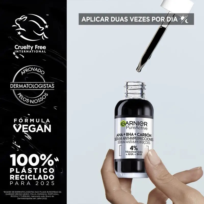 Garnier Serum Anti-Imperfecciones Con 4% Niacinamida, Aha Y Bha, 30Ml