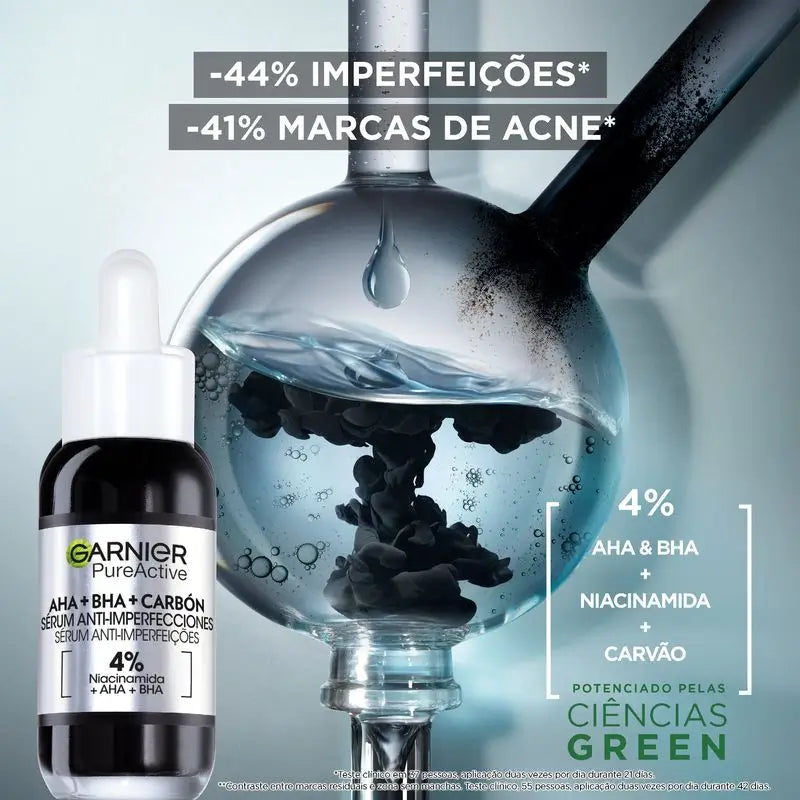 Garnier Serum Anti-Imperfecciones Con 4% Niacinamida, Aha Y Bha, 30Ml