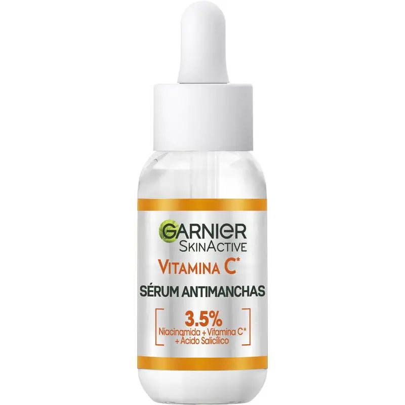 Garnier Sérum Anti Manchas Con Vitamina C, Niacinamida Y Ácido Salicílico. Reduce 43% Manchas Oscuras.