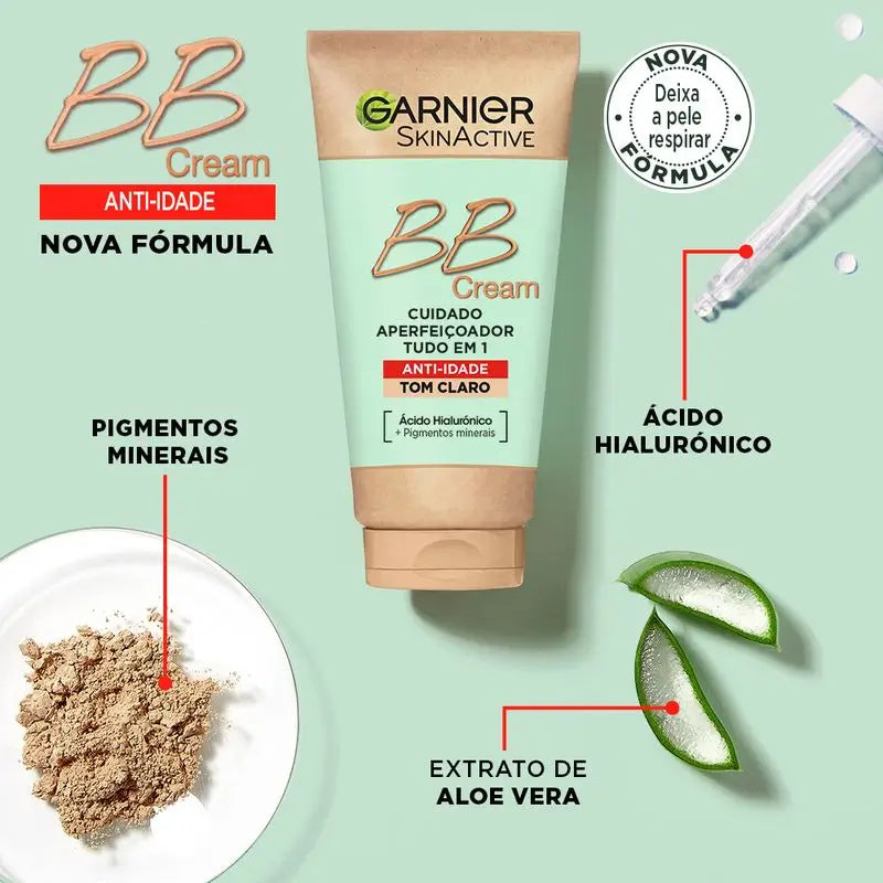 Garnier Skinactive Bb Cream Anti Edad Tono Medio. Hidratante Todo En Uno Con Color Spf15, 50Ml