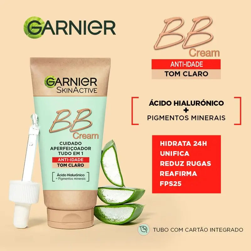Garnier Skinactive Bb Cream Anti Edad Tono Medio. Hidratante Todo En Uno Con Color Spf15, 50Ml
