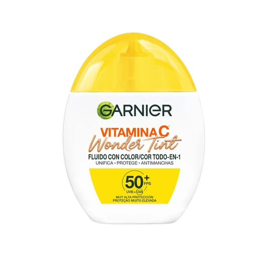 Garnier Uv Daily Protection Vitamina C Wonder Tint Spf50+, Tono Medio , 40 ml