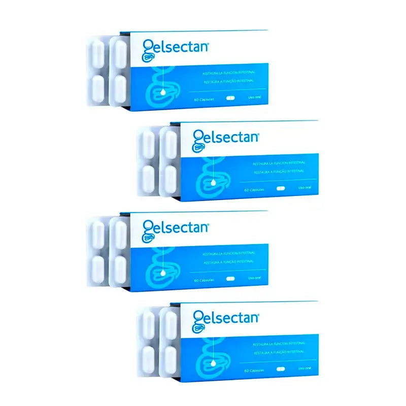 Gelsectan Función Intestinal, Pack 4 x 60 Cápsulas